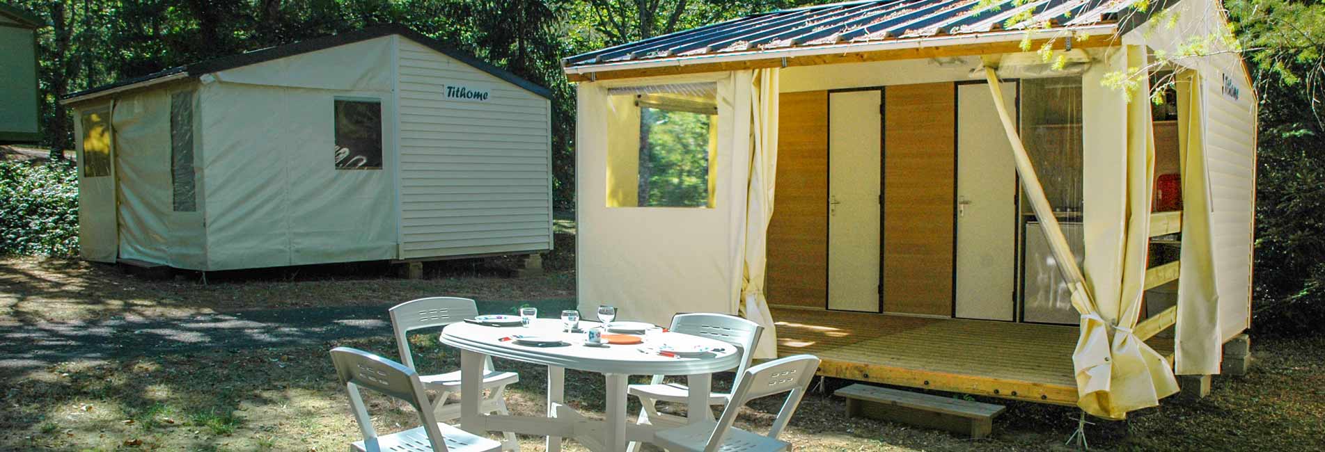 mobil-home toile tithome camping les pialades en dordogne